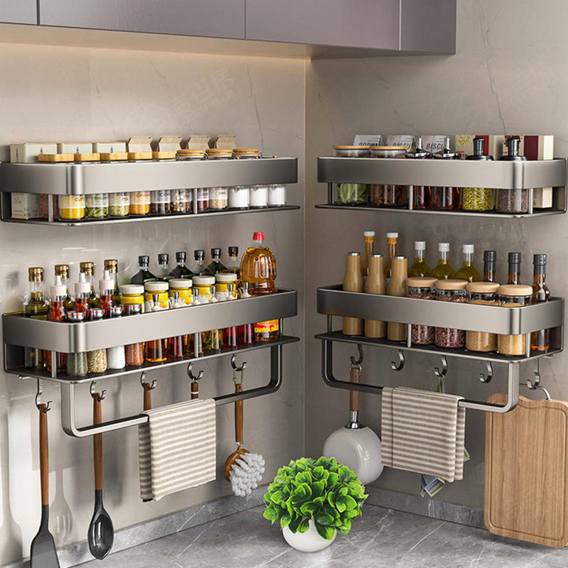 Kitchen Gadgets Storage Ideas - Aluminum Kitchen Rack Kitchen Shelf Toilet