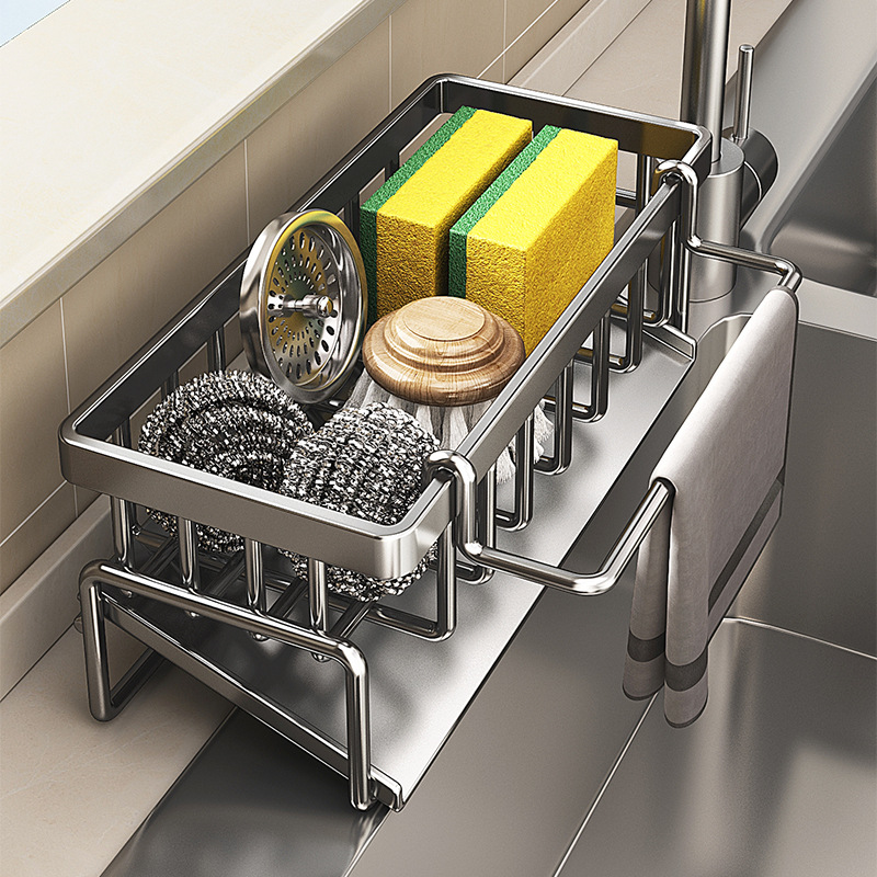 Kitchen Gadgets Storage Ideas - Compact Tap-Mounted Spice Shelf – Sink