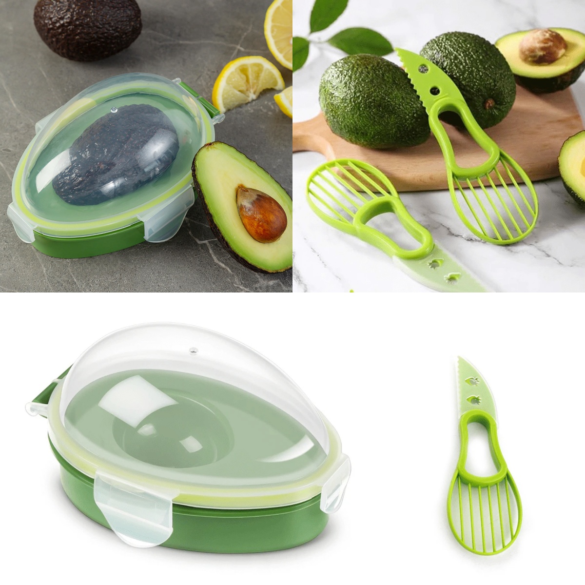 Avocado Slicer Tool - Avocado Storage Box Reusable Crisper Fruit