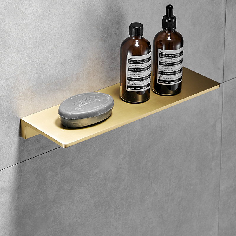 Kitchen Gadgets Hacks - Tuqiu Bathroom Shelf Brushed Gold Top