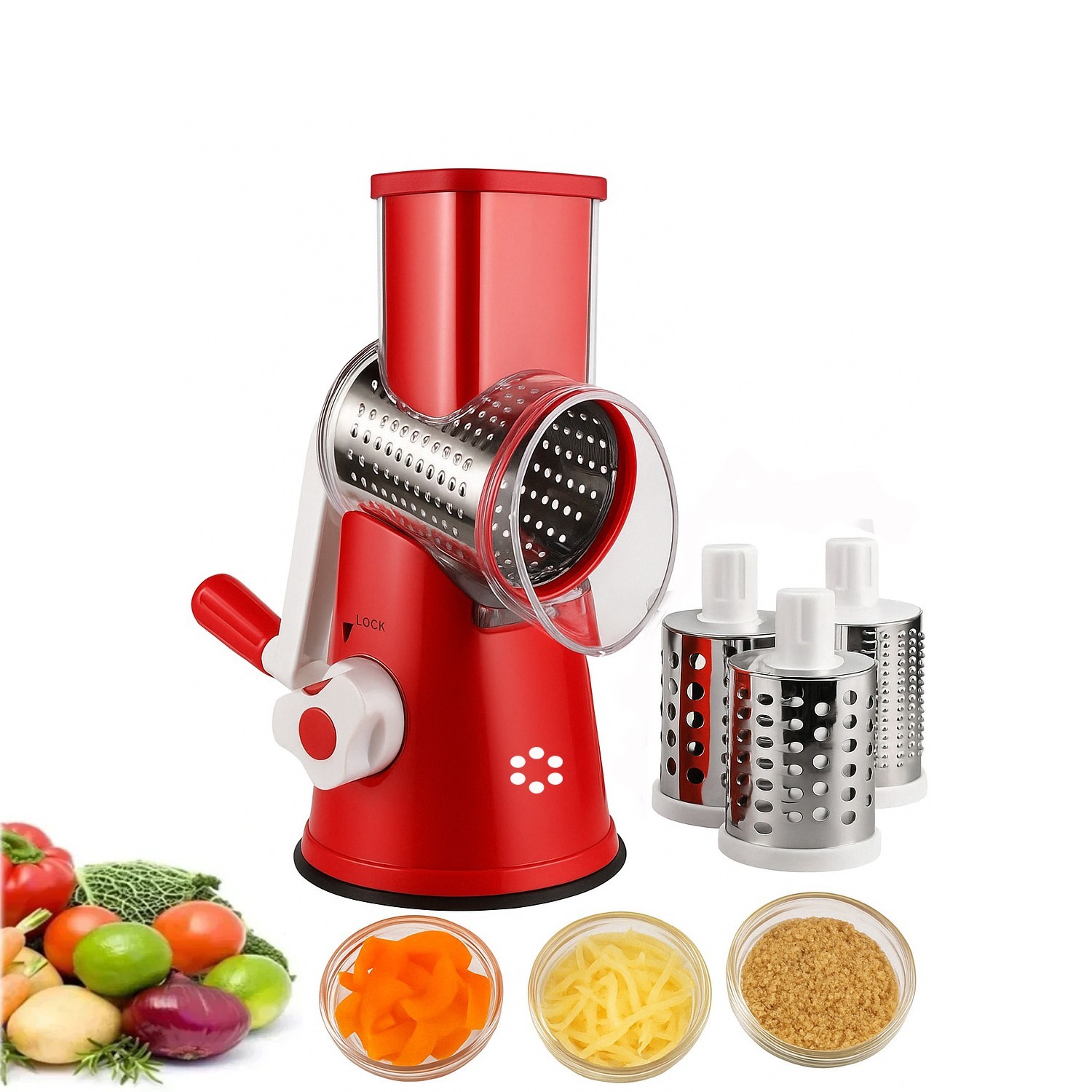 Mandoline Slicer - Rotary Cheese Grater Mandoline Slicer Vegetable