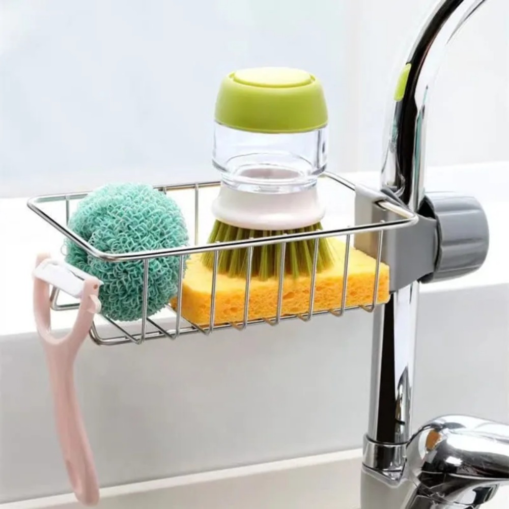 Kitchen Gadgets Storage Ideas - Kitchen Sink Drain Rack Sponge Storage