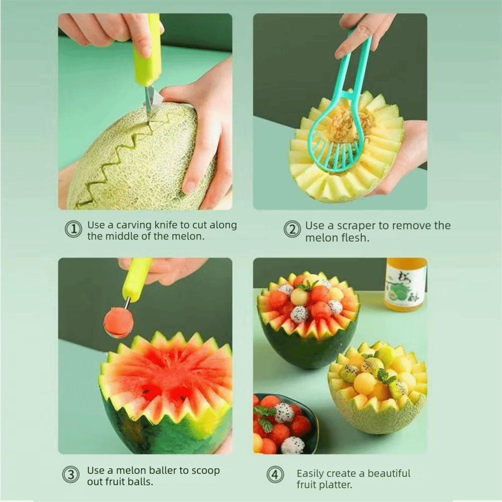 Easy To Clean 3 in 1 Melon Sco - Avocado Slicer Tool 评论和价格