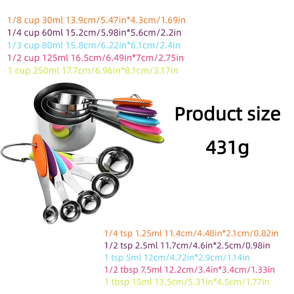 5/10Pcs Stainless Steel Measur - Kitchen Gadgets Sale 评论和价格