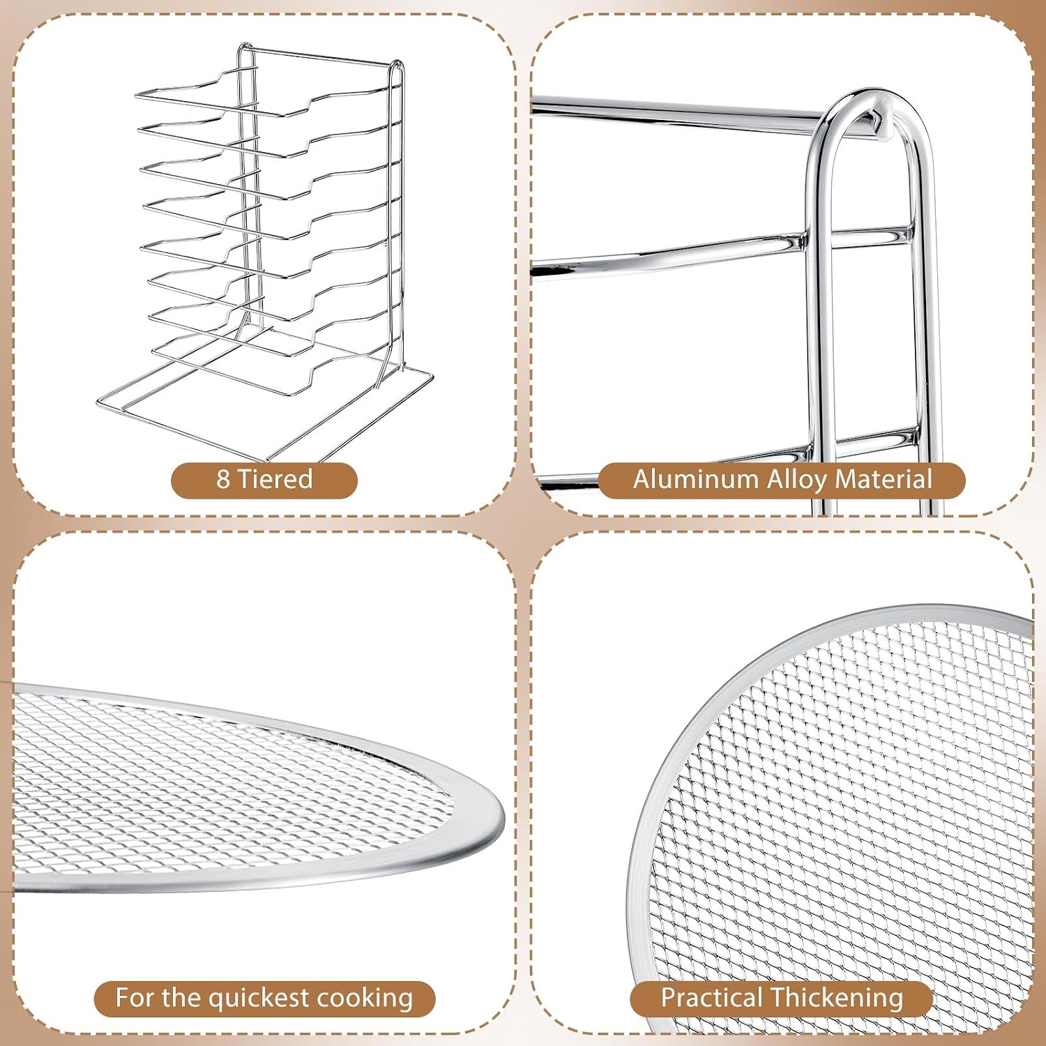 Pizza Rack 8 Tiered Stand With - Kitchen Gadgets Hacks 评论和价格