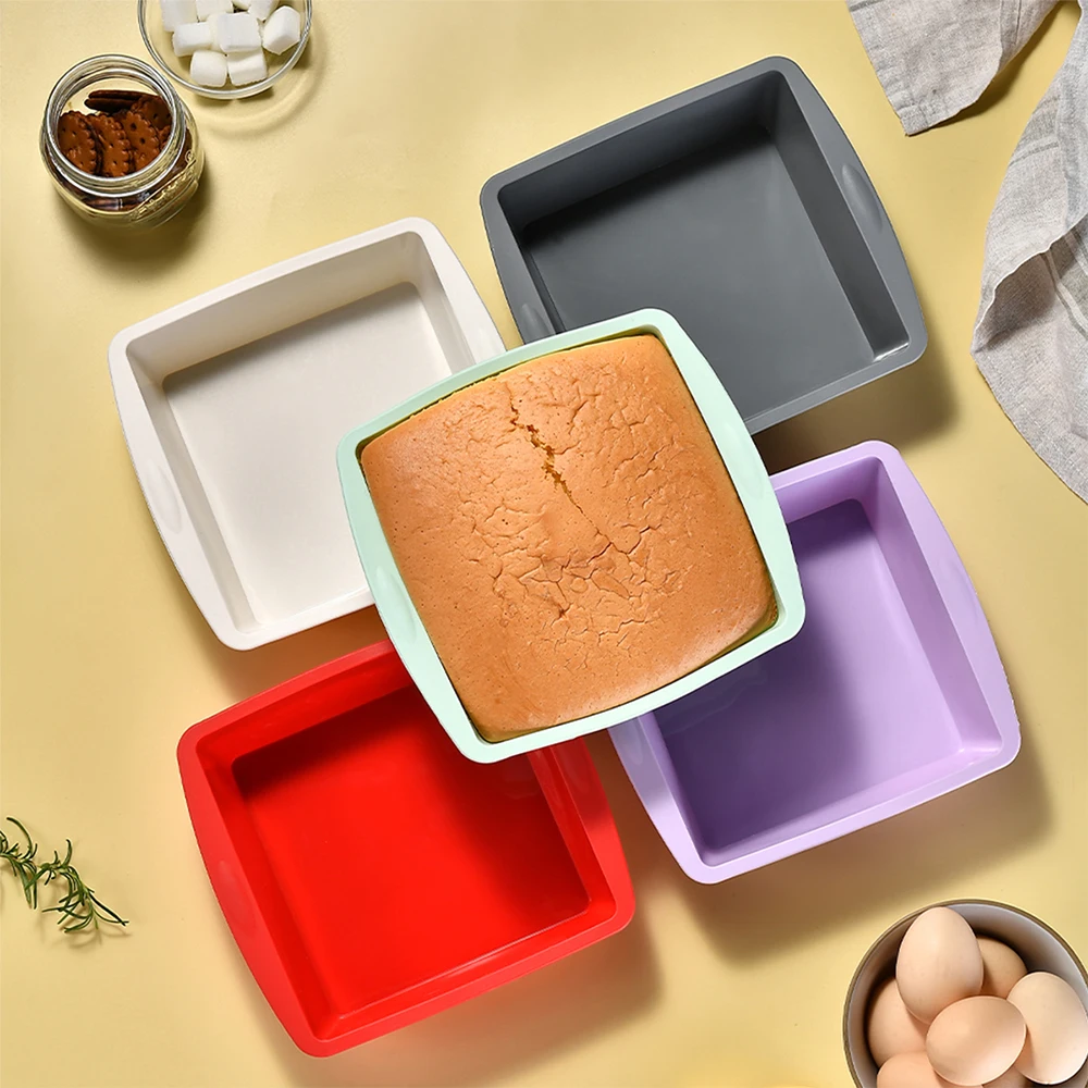 1/4Pcs Silicone Square Cake Mo - Kitchen Gadgets Ninja 评论和价格