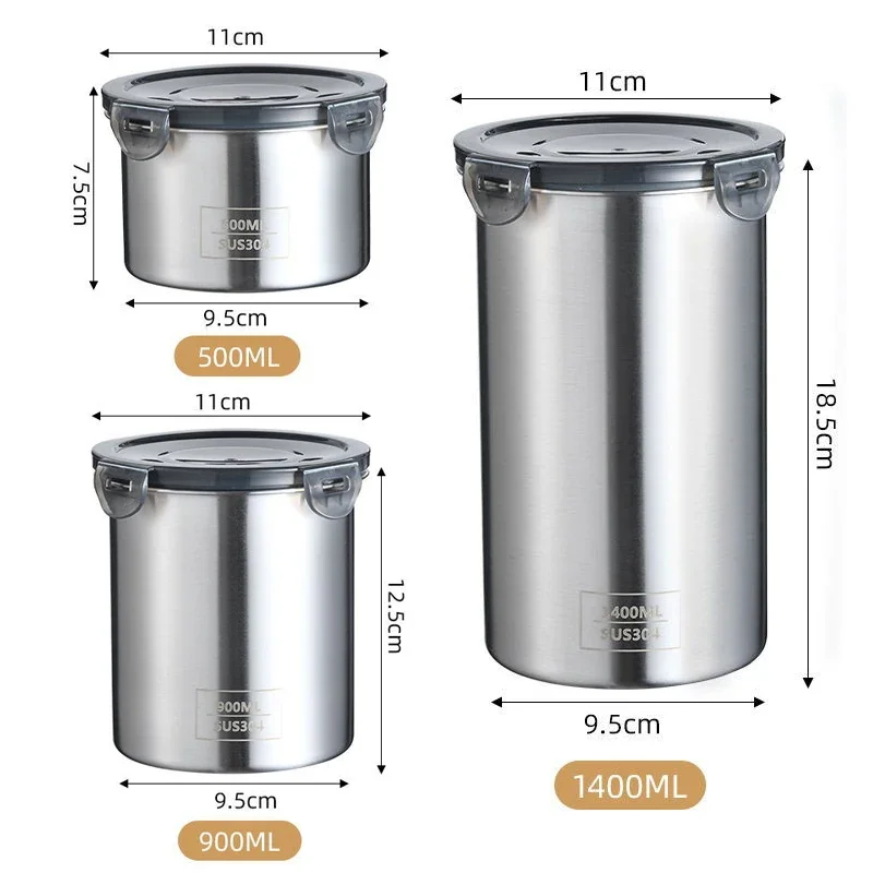 Stainless Steel Food Container - Kitchen Gadgets Storage Ideas 评论和价格