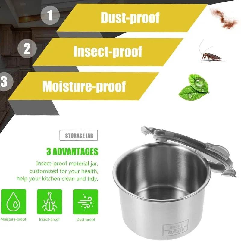 Stainless Steel Food Container - Kitchen Gadgets Storage Ideas 评论和价格