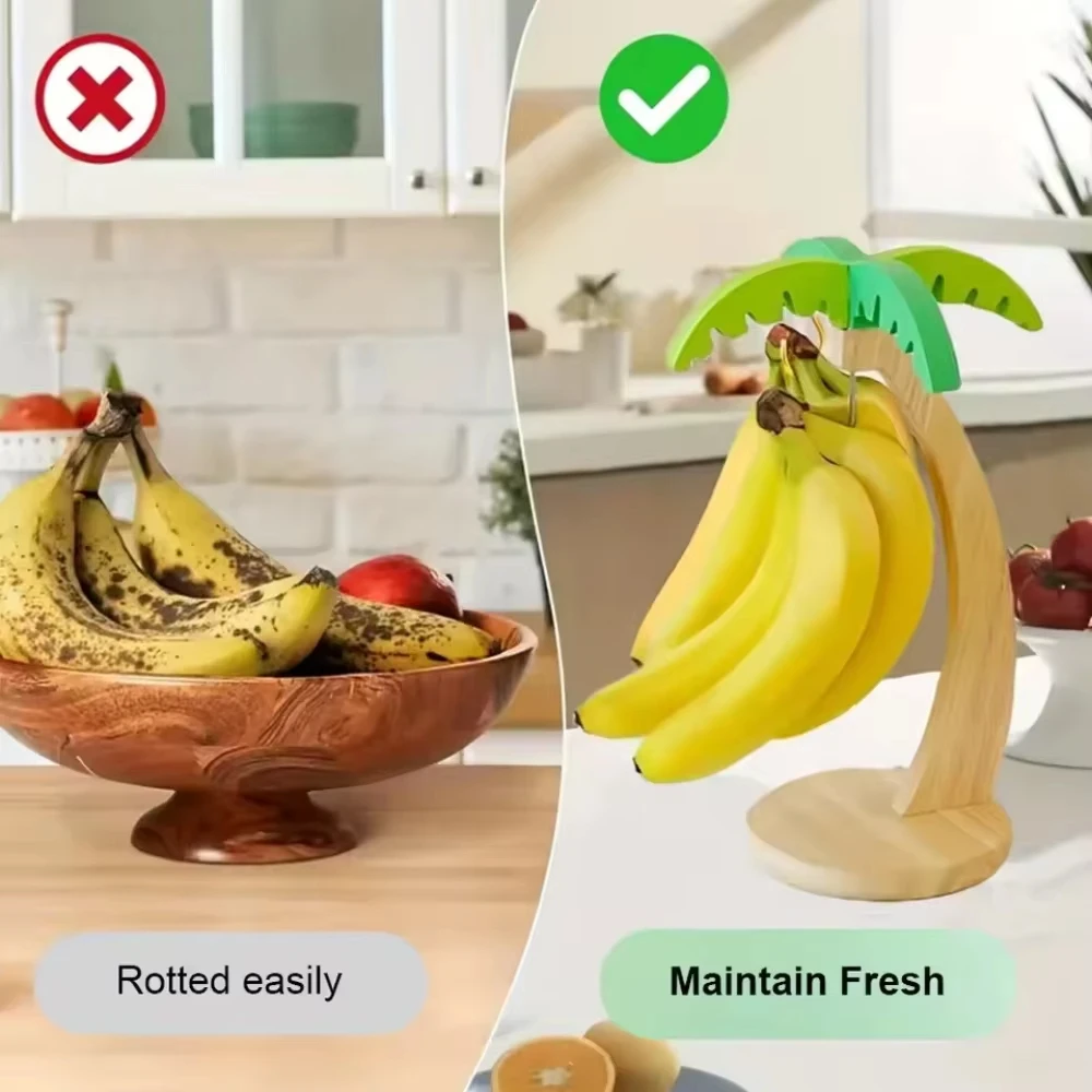 Wooden Banana Holder Stand Kee - Kitchen Gadgets Modern 评论和价格