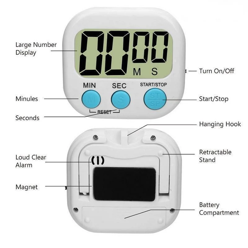 Mini Digital Kitchen Timer Big - Kitchen Gadgets Smart 评论和价格