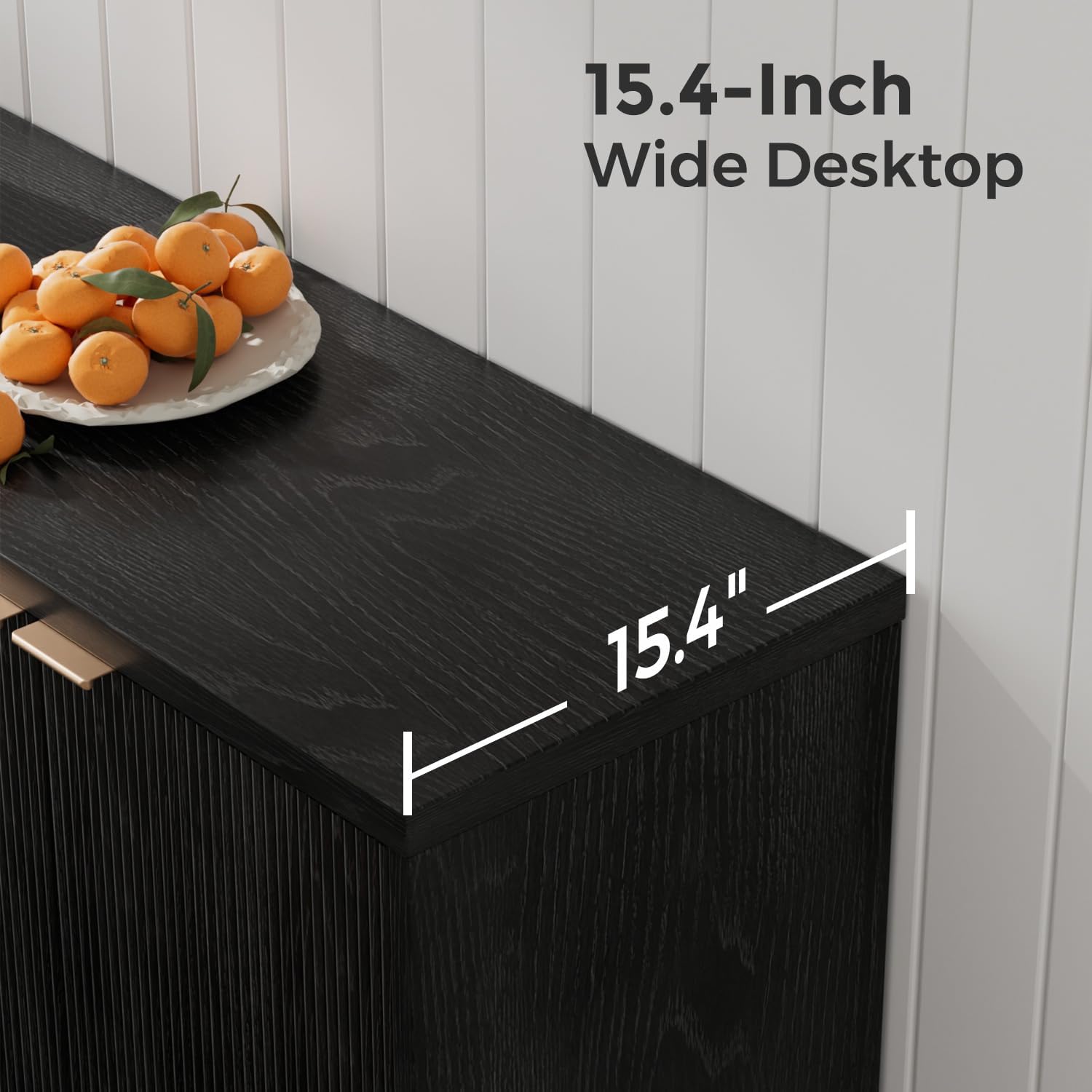Fluted Buffet Cabinet With Sto - Kitchen Gadgets Organizer 评论和价格