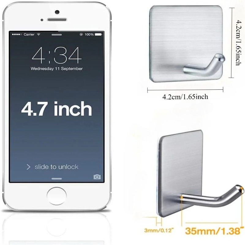 4Pcs No Drill Self Adhesive St - Kitchen Gadgets Storage Ideas 评论和价格