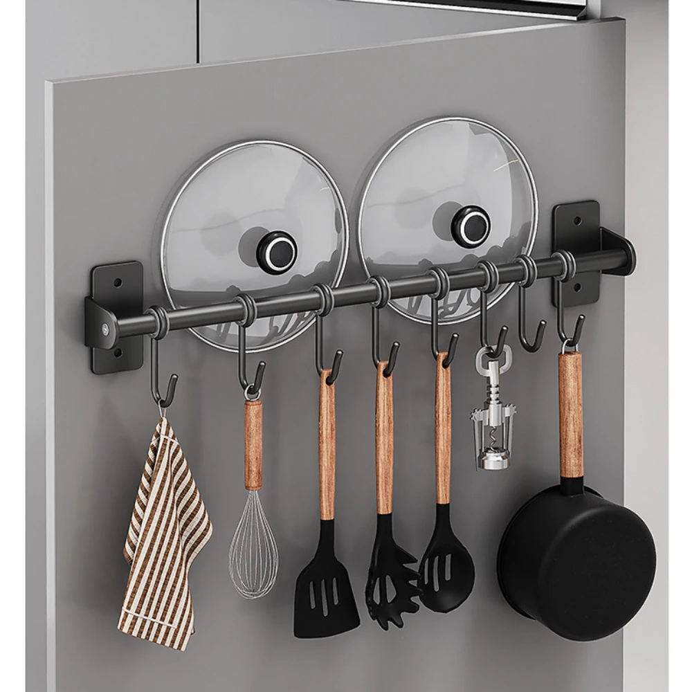No punch Kitchen Hook Rack Sta - Kitchen Gadgets Storage Ideas 评论和价格