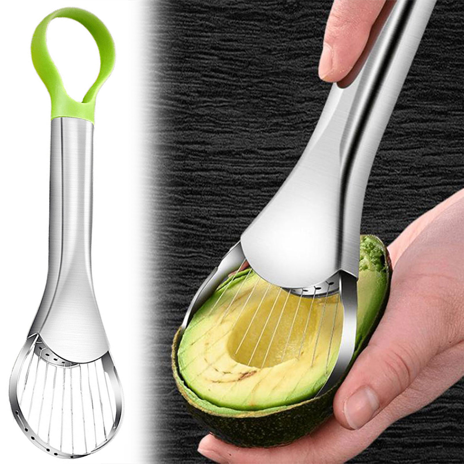 Avocado Knife Gadget,Stainless - Avocado Slicer Tool 评论和价格