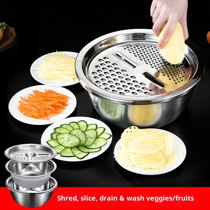New 3pcs Stainless Steel Multi - Mandoline Slicer 评论和价格