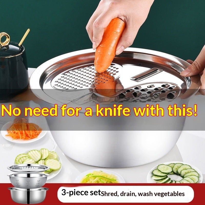 New 3pcs Stainless Steel Multi - Mandoline Slicer 评论和价格