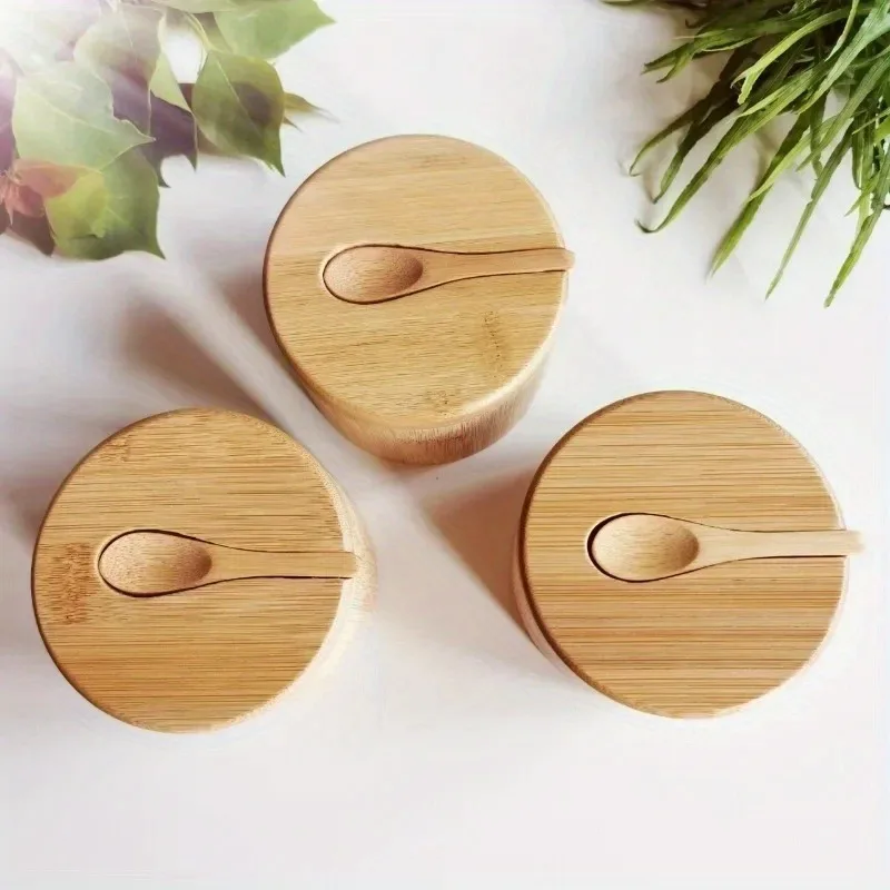 Bamboo Salt And Pepper Seasoni - Kitchen Gadgets Organizer 评论和价格