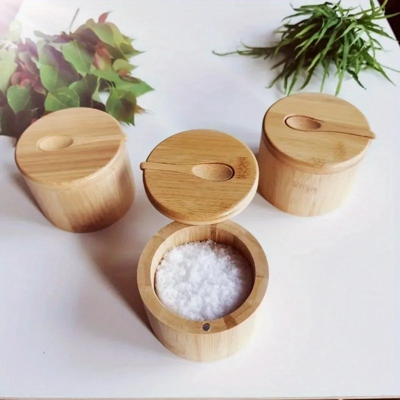 Bamboo Salt And Pepper Seasoni - Kitchen Gadgets Organizer 评论和价格
