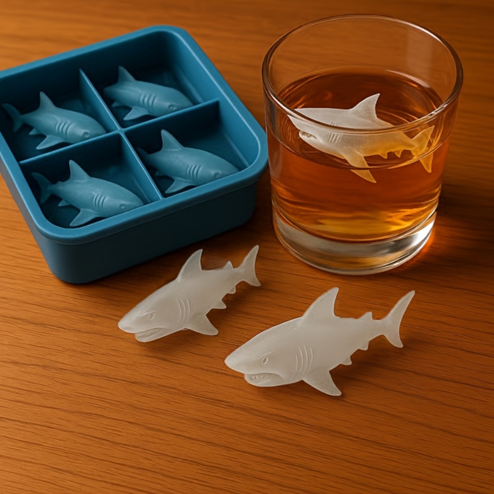 Shark Silicone Ice Cube Tray 4 - Kitchen Gadgets To Have 评论和价格