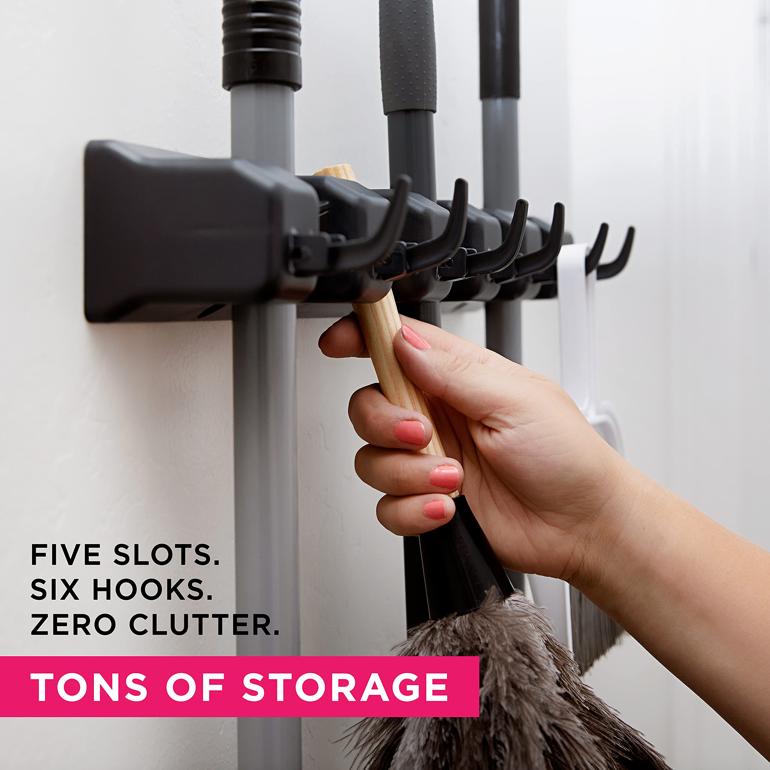 Wall Mounted Mop Holder 3/4/5  - Kitchen Gadgets Hacks 评论和价格