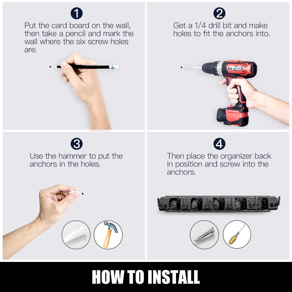 Wall Mounted Mop Holder 3/4/5  - Kitchen Gadgets Hacks 评论和价格