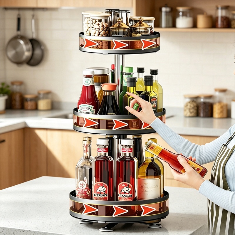 360° Degree Rotatable Spice Tu - Kitchen Gadgets Storage Ideas 评论和价格