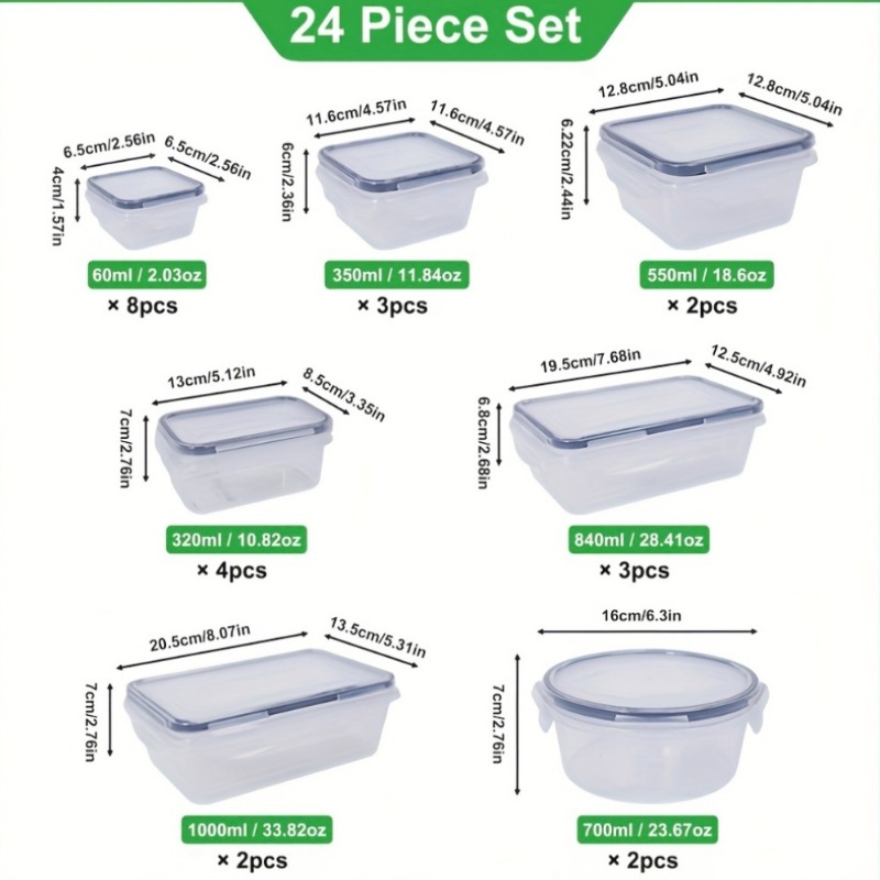 48PCS BPA-Free Food Storage Se - Kitchen Gadgets Organizer 评论和价格