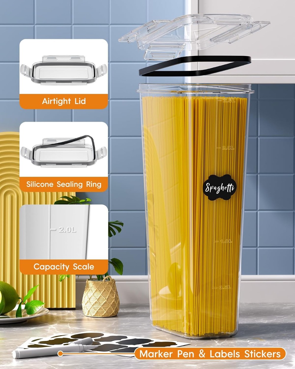 24 PCS Airtight Food Storage C - Food Storage Containers 评论和价格